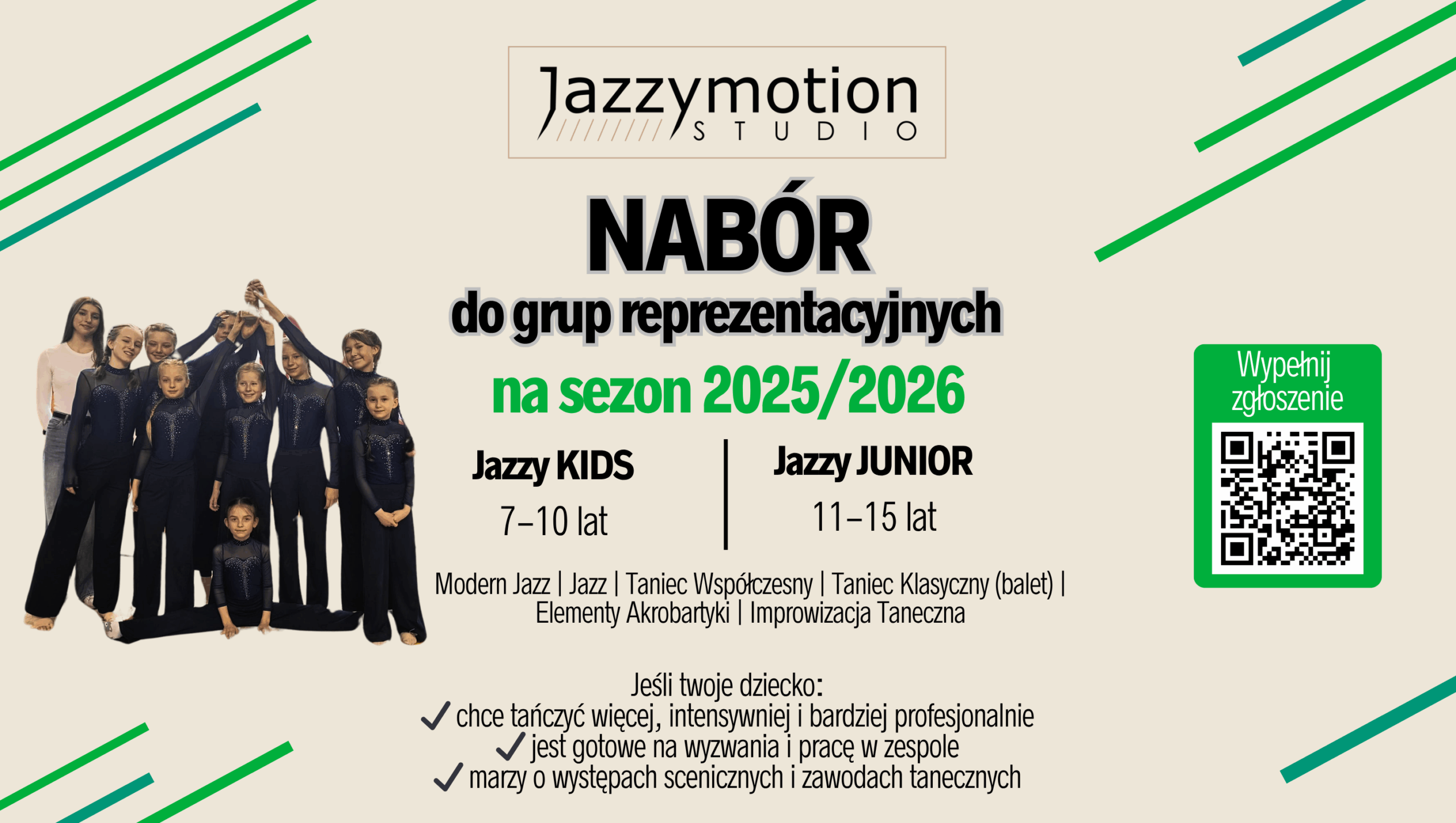 nabór dla grup dziecięcych i młodzieżowych modern jazz lublin