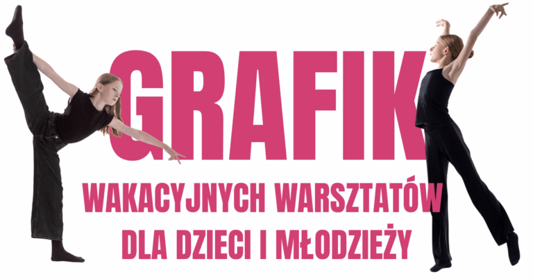 Grafik wakacyjnych warsztatów dla dzieci i młodzieży